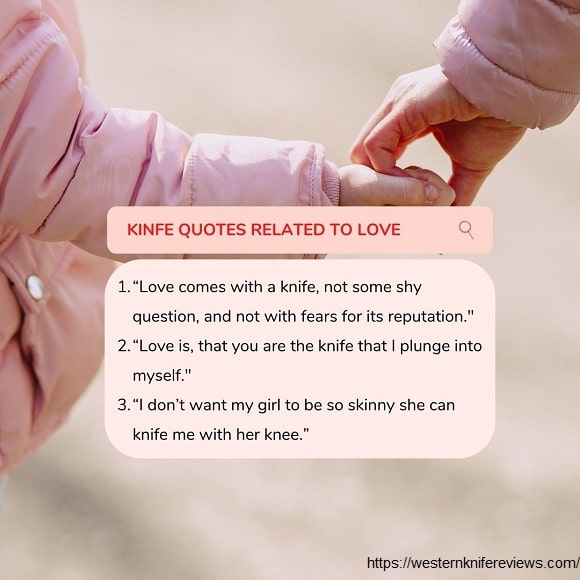 Knife Quotes Related to Love